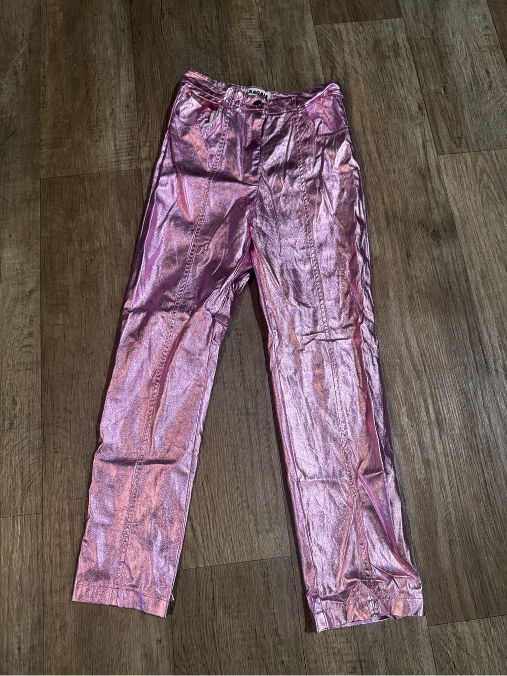 Metallic Pink Pants